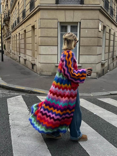 Esmee™ | Bølget mohair-cardigan
