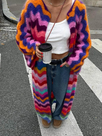 Esmee™ | Bølget mohair-cardigan
