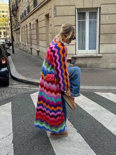 Esmee™ | Bølget mohair-cardigan