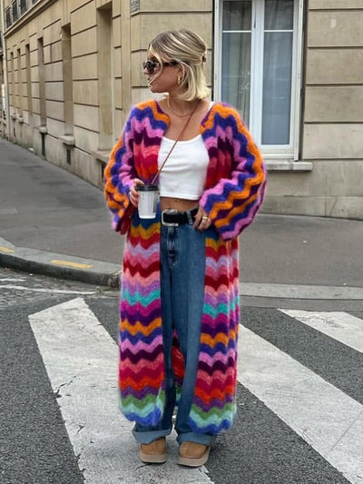 Esmee™ | Bølget mohair-cardigan
