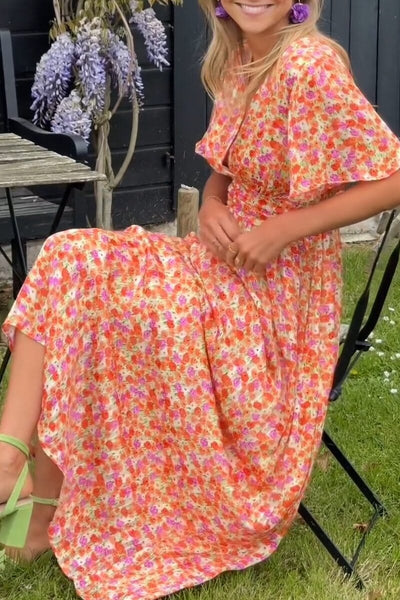 Sandra™ | Elegant maxikjole med V-udskæring